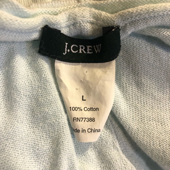 J. Crew V-Neck Belted Cotton Cardigan L - Picture 8 of 9